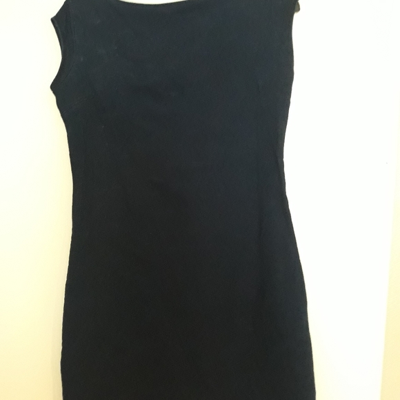 Stretchy denim dress with string beads on back - Picture 4 of 4